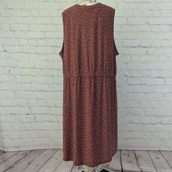 In Every Story Penningtons Sleeveless Dress Brick Red 4X Plus Size NEW - Picture 6 of 8